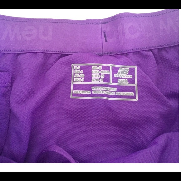 NEW BALANCE Accelerate Shorts With Drawstring Waistband Green/Purple Size Small - Picture 7 of 9
